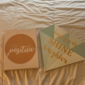 Canvas wall sign bundle